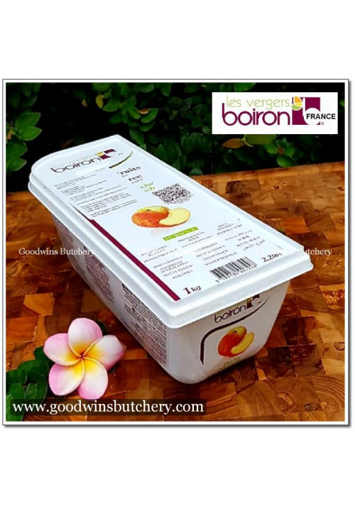 Boiron France frozen fruit puree PECHE BLANCHE WHITE PEACH 1kg (preorder 2-3 work days notice)